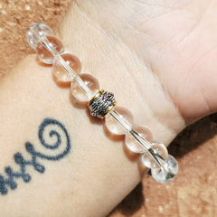 Libyan Desert Glass & Quartz Bracelet | The Ascension Bracelet