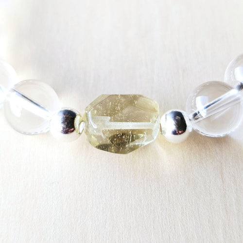 Libyan Desert Glass & Quartz Bracelet | The Ascension Bracelet