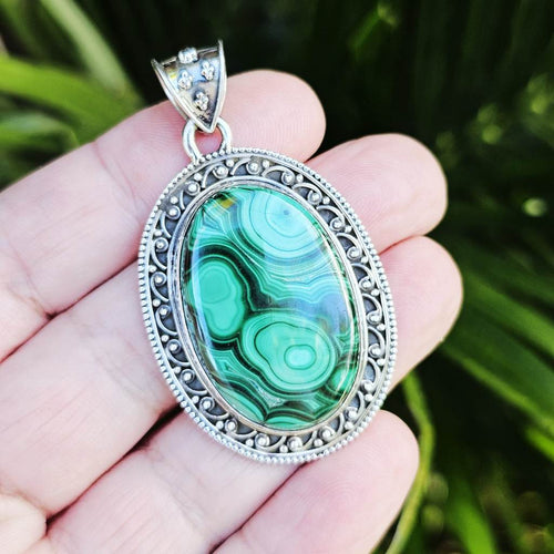 Malachite Pendant | Dual Frequency