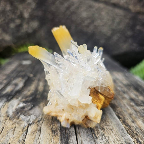 Mango Quartz With Halloysite | Cluster