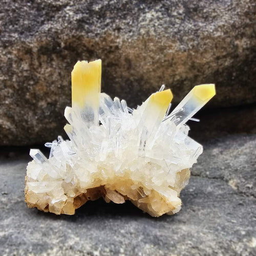 Mango Quartz With Halloysite | Cluster