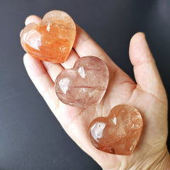Medium Fire Quartz Hearts | Soul Spark