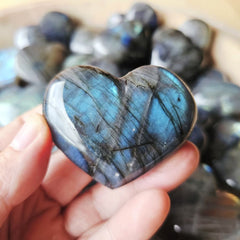 Medium Labradorite Hearts | Mystic Light Heart