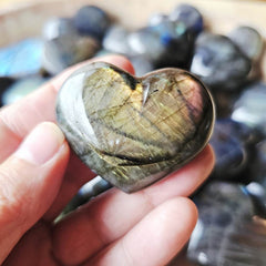 Medium Labradorite Hearts | Mystic Light Heart