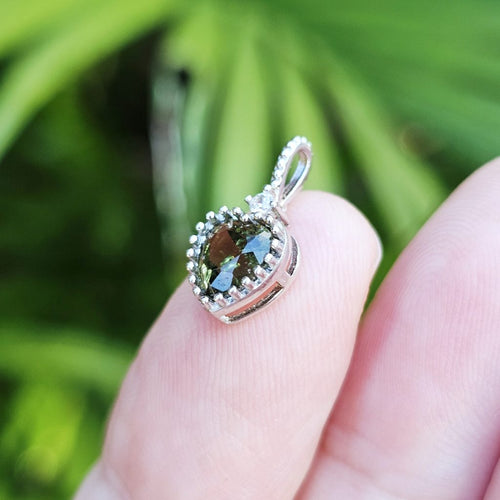 Moldavite Faceted Pendant | Soul Expansion
