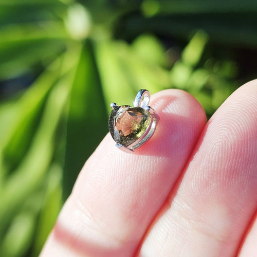 Moldavite Faceted Pendant | The Catalyst Necklace