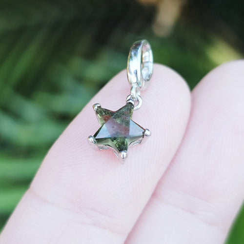 Moldavite Faceted Star Pendant | Pure Frequency