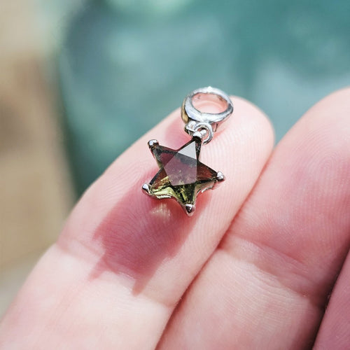 Moldavite Faceted Star Pendant | Pure Frequency