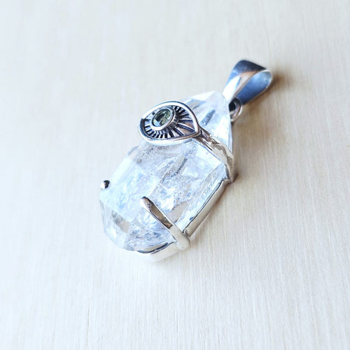 Moldavite & Herkimer Pendant | Align To The Universe