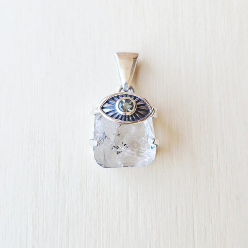 Moldavite & Herkimer Pendant | The Awakening Pair