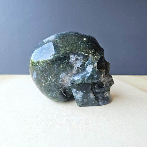 Moss Agate Skull | Nurture My Spirit