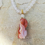 Nanhong Agate Adjustable Necklace | Bamboo Serenity
