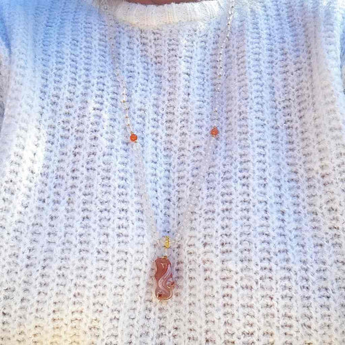 Nanhong Agate Adjustable Necklace | Harmony