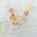 Nanhong Agate Koi Fish Adjustable Necklace | Tranquil Waters