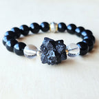 Obsidian & Prophecy Stone Bracelet | Prophetic Protection