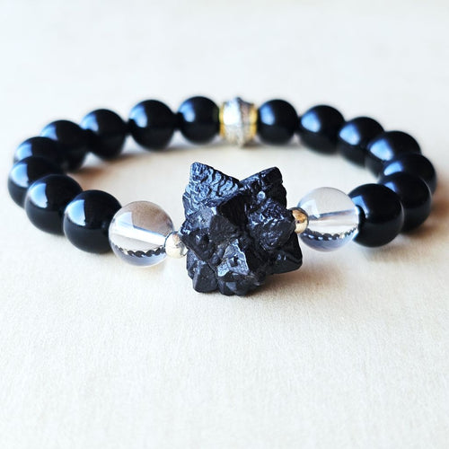 Obsidian & Prophecy Stone Bracelet | Prophetic Protection