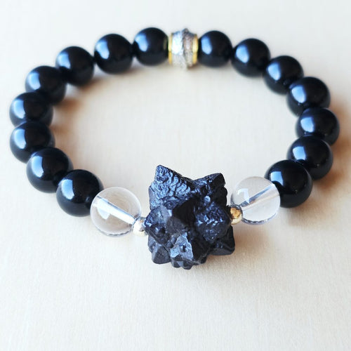 Obsidian & Prophecy Stone Bracelet | Prophetic Protection