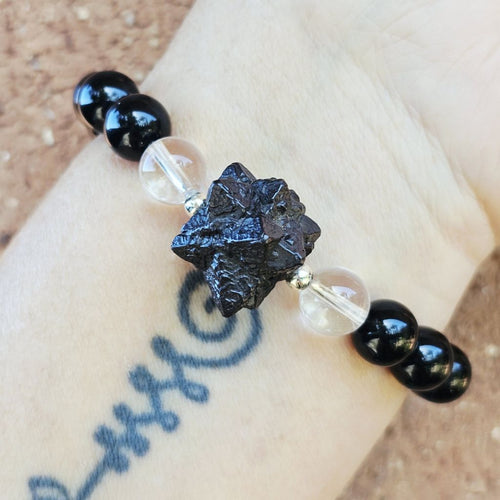 Obsidian & Prophecy Stone Bracelet | Prophetic Protection