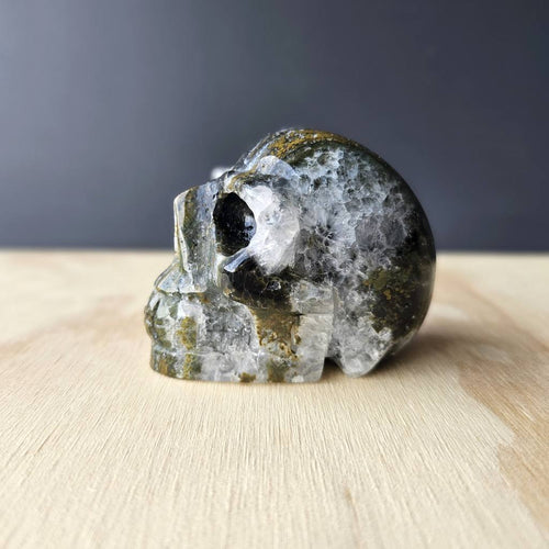 Ocean Jasper Skull Carving | Tranquil Guardian of The Deep