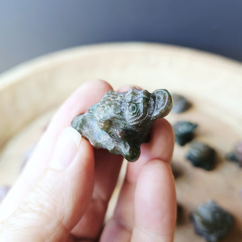 Ocean jasper Money Toad | Calming Ocean Of Abundance
