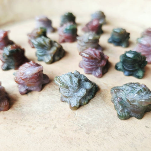 Ocean jasper Money Toad | Calming Ocean Of Abundance