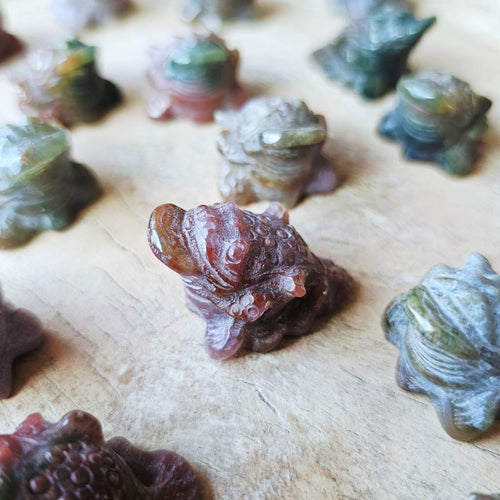 Ocean jasper Money Toad | Calming Ocean Of Abundance