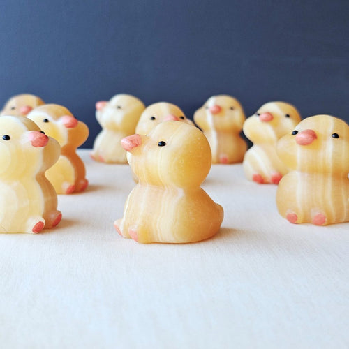 Orange Calcite Ducks | Sunkissed Waddles