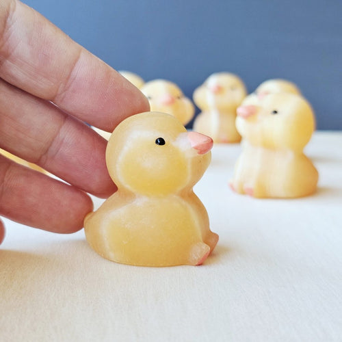 Orange Calcite Ducks | Sunkissed Waddles