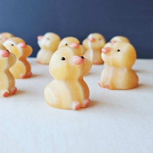 Orange Calcite Ducks | Sunkissed Waddles