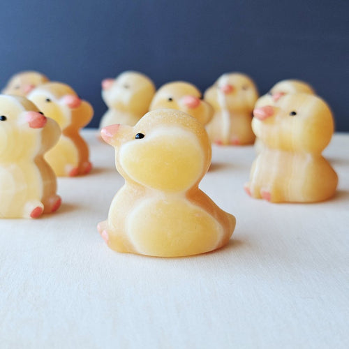 Orange Calcite Ducks | Sunkissed Waddles