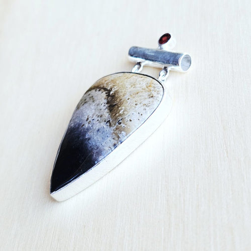 Palm Root & Faceted Garnet Pendant | Sacred Stone
