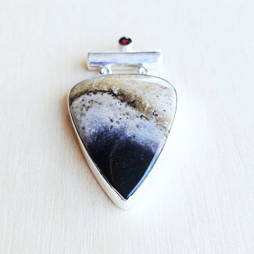 Palm Root & Faceted Garnet Pendant | Sacred Stone