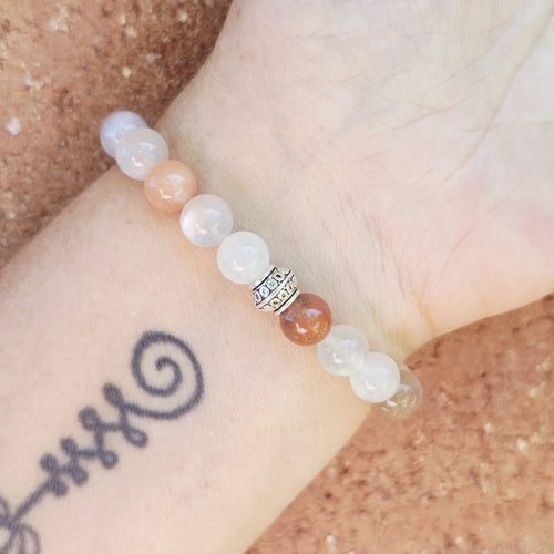 Peach Selenite Bracelet | Radiant Clarity
