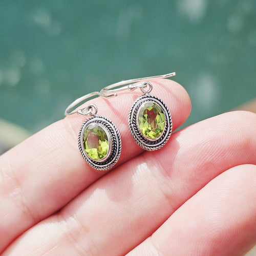 Peridot Faceted Earrings | Vibrant Energy