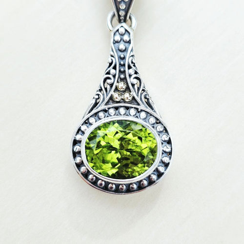 Peridot Faceted Pendant | Heart Resonance