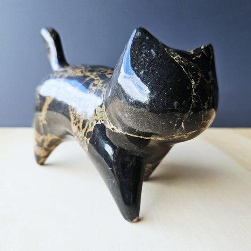 Persian Golden Black Marble Cat | Midnight Elegance