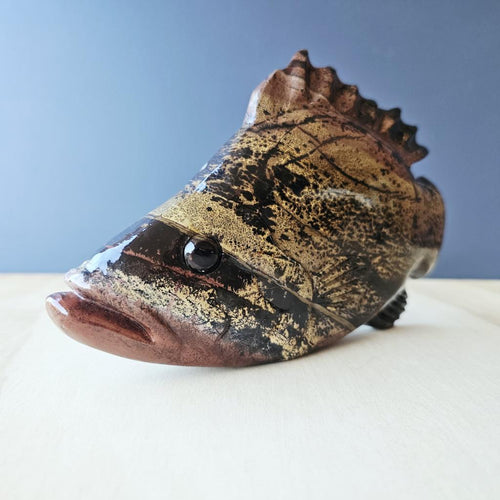 Picture Jasper Fish Carving | Keeper Of The Current