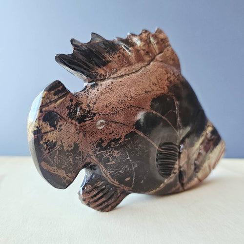 Picture Jasper Fish Carving | Keeper Of The Current