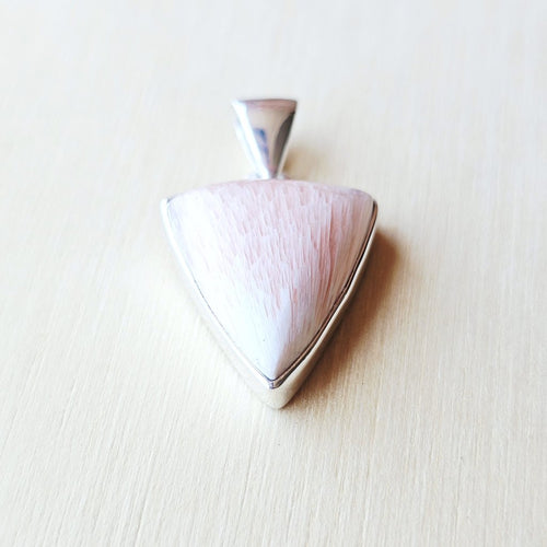 Pink Scolecite Pendant | Celestial Embrace