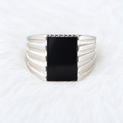 Men’s Black Onyx Signet Ring