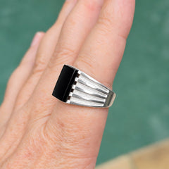 Men’s Black Onyx Signet Ring