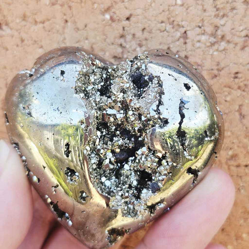 Pyrite Druzy Heart | The Prosperous Heart