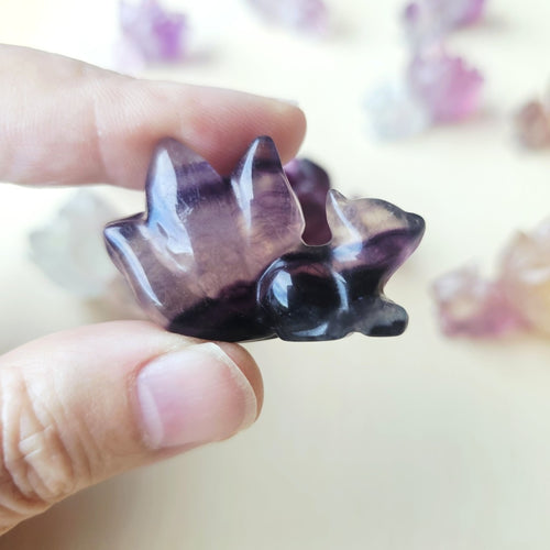 Rainbow Fluorite 9 Tail Foxes| The 9 Tails Collective