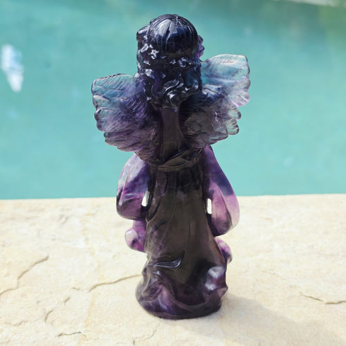 Rainbow Fluorite Angel | Guardian Of Light