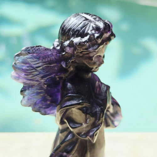 Rainbow Fluorite Angel | Rainbow Light Sentinel