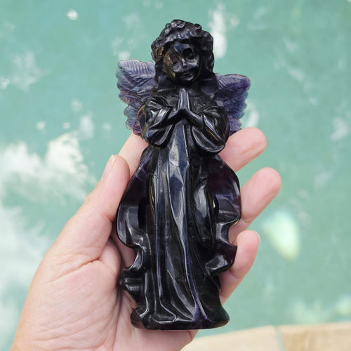 Rainbow Fluorite Angel | Rainbow Light Sentinel
