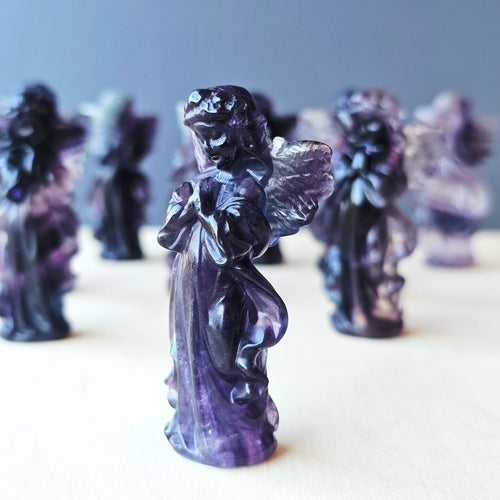 Rainbow Fluorite Angels | Guardian Angel