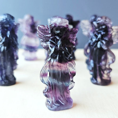Rainbow Fluorite Angels | Guardian Angel