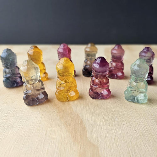 Rainbow Fluorite Buddha | Carving