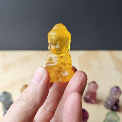 Rainbow Fluorite Buddha | Carving